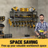 Heavy Duty Power Tool Organizer with 7 Drill Holders Wall Mounted Garage Storage Rack for Tools & Utility