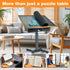 Wooden Jigsaw Puzzle Table with Tilt, Drawers and Rolling Wheels