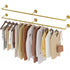 Vintage Gold Wall-Mounted Clothes Rack – Strong Metal Garment Hanging Rail