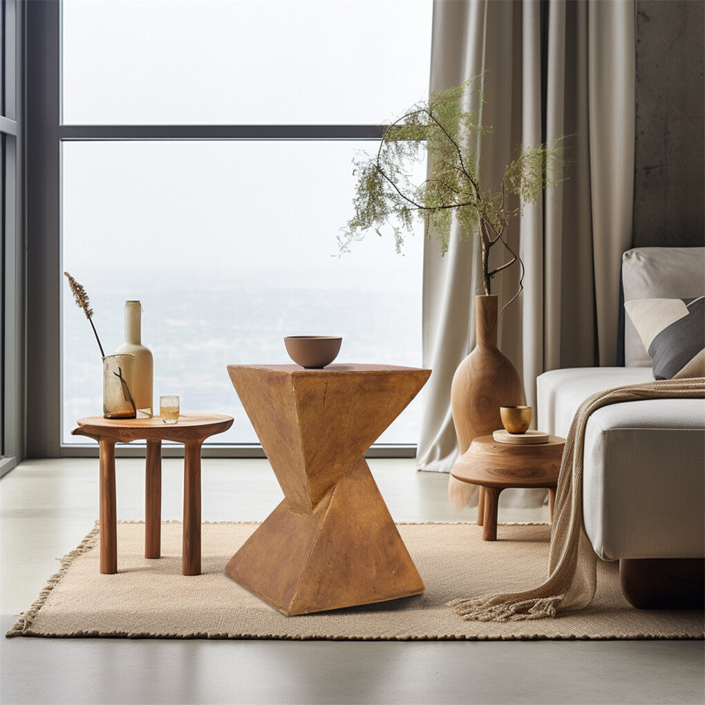 Twist Table Teak Root Shape Stool Pedestal Coffee Table