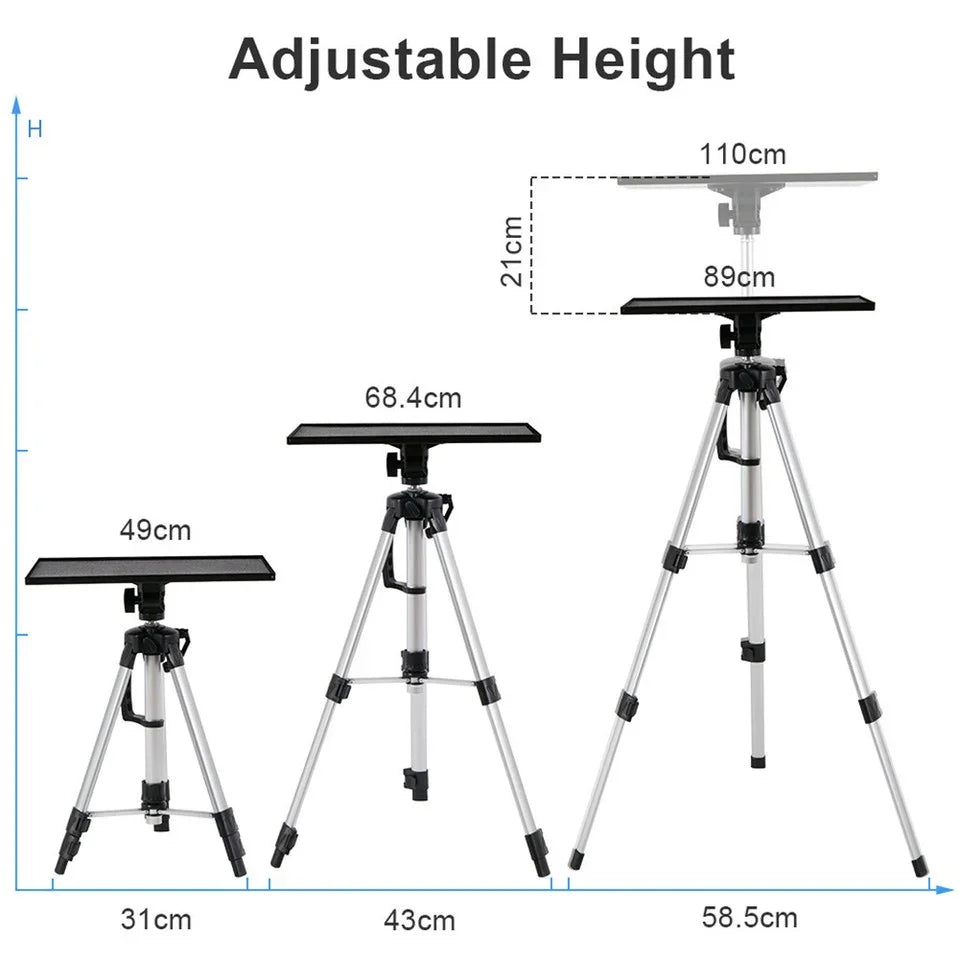 Universal Projector Tripod Laptop Floor Stand DJ Equipment Holder with Plate