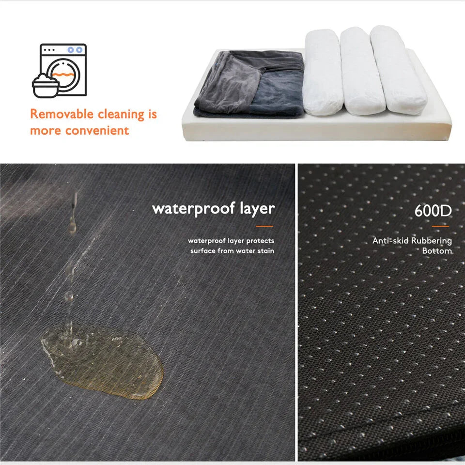 Orthopedic Dog Bed with Bolster Comfort Mattress