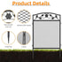 Fin Heavy Duty Dog Play Pen Enclosure Whelping Cage With Fertility Mat Puppy Playpen 60x110cm