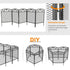 Fin Heavy Duty Dog Play Pen Enclosure Whelping Cage With Fertility Mat Puppy Playpen 60x110cm