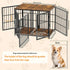 Fin 4 Doors Ultra Thicken Dog Crate Cage End Table Divided Dog Puppy Kennel For 2 Dog