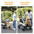 Large Dog Stroller Foldable Pet Pushchair with Doors