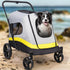 Extra Large Dog Stroller Foldable Pet Pushchair with Doors