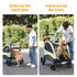 Extra Large Dog Stroller Foldable Pet Pushchair with Doors