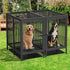 Giant Dog Cage Indoor Outdoor Super-Hard Metal Kennel Pet Playpen W Tray & Divider