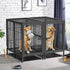 Giant Dog Cage Indoor Outdoor Super-Hard Metal Kennel Pet Playpen W Tray & Divider