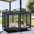 Giant Dog Cage Indoor Outdoor Super-Hard Metal Kennel Pet Playpen W Tray&Divider