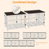 White Walnut XL Dog Crate with Furniture Style Top, 3 Doors and Easy Clean Tray Included
