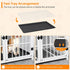 White Walnut XL Dog Crate with Furniture Style Top, 3 Doors and Easy Clean Tray Included