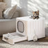 Big Top Entry Deep Tray Enclosed Kitty Cat Litter Box Easy To Clean Pull Handle