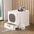 Big Top Entry Deep Tray Enclosed Kitty Cat Litter Box Easy To Clean Pull Handle