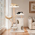 142cm Large Tall Cat Tree Tower with Soft Flower Perch & Condo - Multi-Level Cat Furniture for Kittens & Adult Cats