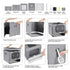 Foldable Fully Enclosed Hooded Cat Litter Box Self-Cleaning Kitty Toilet w Tray
