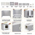 Large Hooded Cat Litter Box with Enclosed Top