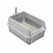 Grey Silver Stainless Steel Cat Litter Box with High Sides, Open Top and Scoop