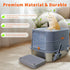 Jumbo Stainless Steel Cat Litter Box for Multi-Cats Large Toilet Box with Removable Lid
