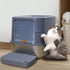 Jumbo Stainless Steel Cat Litter Box for Multi-Cats Large Toilet Box with Removable Lid