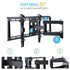 32"-65" Heavy Duty Wall Corner Tv Mount Articulating Premium Swing Arm Bracket