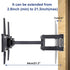 32-65" Large Extendable Strong TV Mount Wall Bracket For Most Corner Wall Angle
