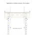 32-60 Inch TV Floor Stand Base - Universal Large TV Mount Holder Bracket - Adjustable Freestanding TV Stand for Living Room Bedroom - White