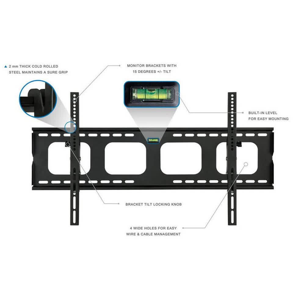 TV Wall Bracket Fixed Tilting For Upto 75
