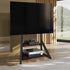 2 Tiers Black Shelves Heavy Duty Universal Tv Floor Stand For 32-75 Inches