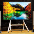 White Heavy Duty TV Floor Stand with 2-Tier Shelves for 65-100 Inch Large Screens