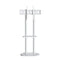 Minimalist Marble Textured Floor Tv Stand 32"-75" Strong Steel Tv Bracket Stable
