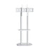 Minimalist Marble Textured Floor Tv Stand 32"-75" Strong Steel Tv Bracket Stable