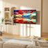 Minimalist Marble Textured Floor Tv Stand 32"-75" Strong Steel Tv Bracket Stable