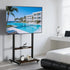 Adjustable Rolling TV Stand for 40 to 100 Inch Screens with Shelves