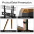 40-86 Inch Large Modern TV Floor Stand Mount - Height Adjustable LED LCD OLED Display Bracket with Trapezoidal Frame