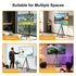 Movable Tripod Floor TV Stand with Wheels & Shelf for 40-75 Inch TVs - Height Adjustable Freestanding TV Mount up to 50kg - Black