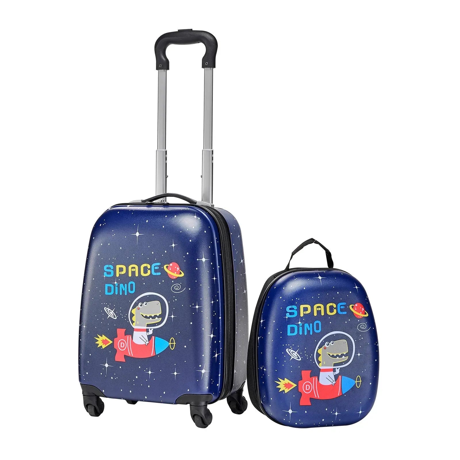 Kids Luggage Set, 2 Piece, 45.7 cm Hardside Rolling Wheels Suitcase with Hard-Shell Backpack, Airline Approved