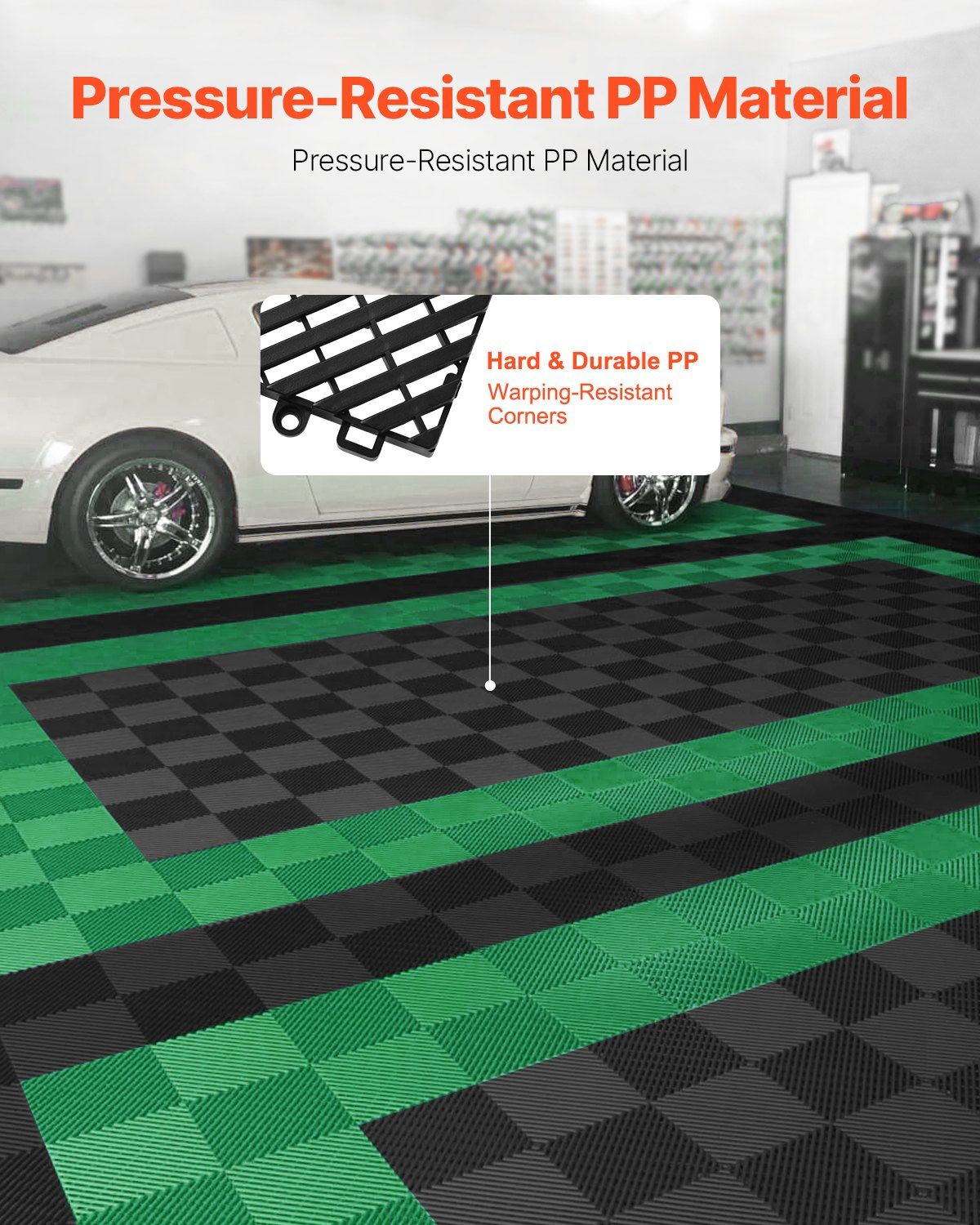 Interlocking Drainage Mat, 31 x 31 cm Modular Interlocking Cushion, 24 Pcs Splicing Drainage Mats, for Garage, Garden