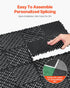 Interlocking Drainage Mat, 31 x 31 cm Modular Interlocking Cushion, 24 Pcs Splicing Drainage Mats, for Garage, Garden