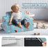Kids Couch, 2-in-1 Toddler Chairs Comfy, Toddler Couch Sofa Bed Fold Out, Convertible Sofa to Lounger, Sky Blue
