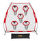 2133.6 x 2133.6mm Football Trainer Throwing Net, Training Throwing Target Practice Net with 5 Target Pockets