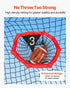 2133.6 x 2133.6mm Football Trainer Throwing Net, Training Throwing Target Practice Net with 5 Target Pockets