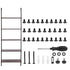 Ladder Shelf, 5-Tier Bookshelf 24x11.8in, Open Wall-Mounted Ladder Shelf with Metal Frame,Storage Rack Sundries Holder for Kitchen Bedroom Bathroom Living Room, Black