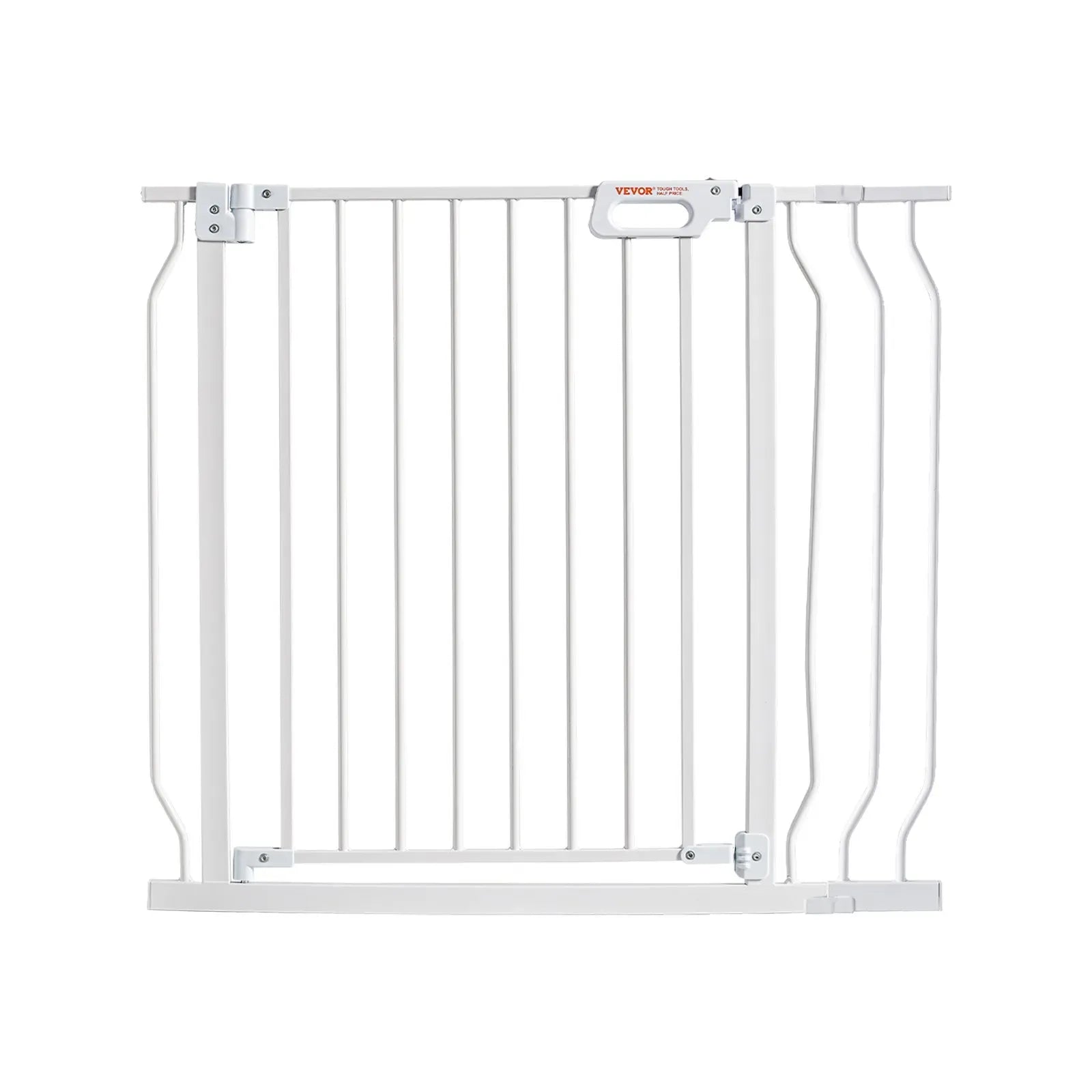 Baby Gate, 749-990 mm Extra Wide, 762 mm High, Dog Gate for Stairs Doorways and House, White