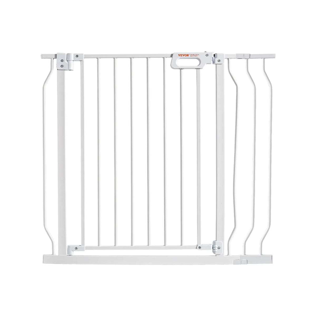 Baby Gate, 749-990 mm Extra Wide, 762 mm High, Dog Gate for Stairs Doorways and House, White