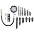 Diesel Engine Compression Tester, 18 pcs Cylinder Pressure Test Tool Kit, with 0-1000 psi Gauge and Adapters, Equipment