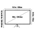 Tripod Projector Screen with Stand 90 inch 16:9 4K HD Projection Screen Stand Wrinkle-Free Height Adjustable Portable Screen for Projector Indoor & Outdoor for Movie, Home Cinema, Gaming, Office