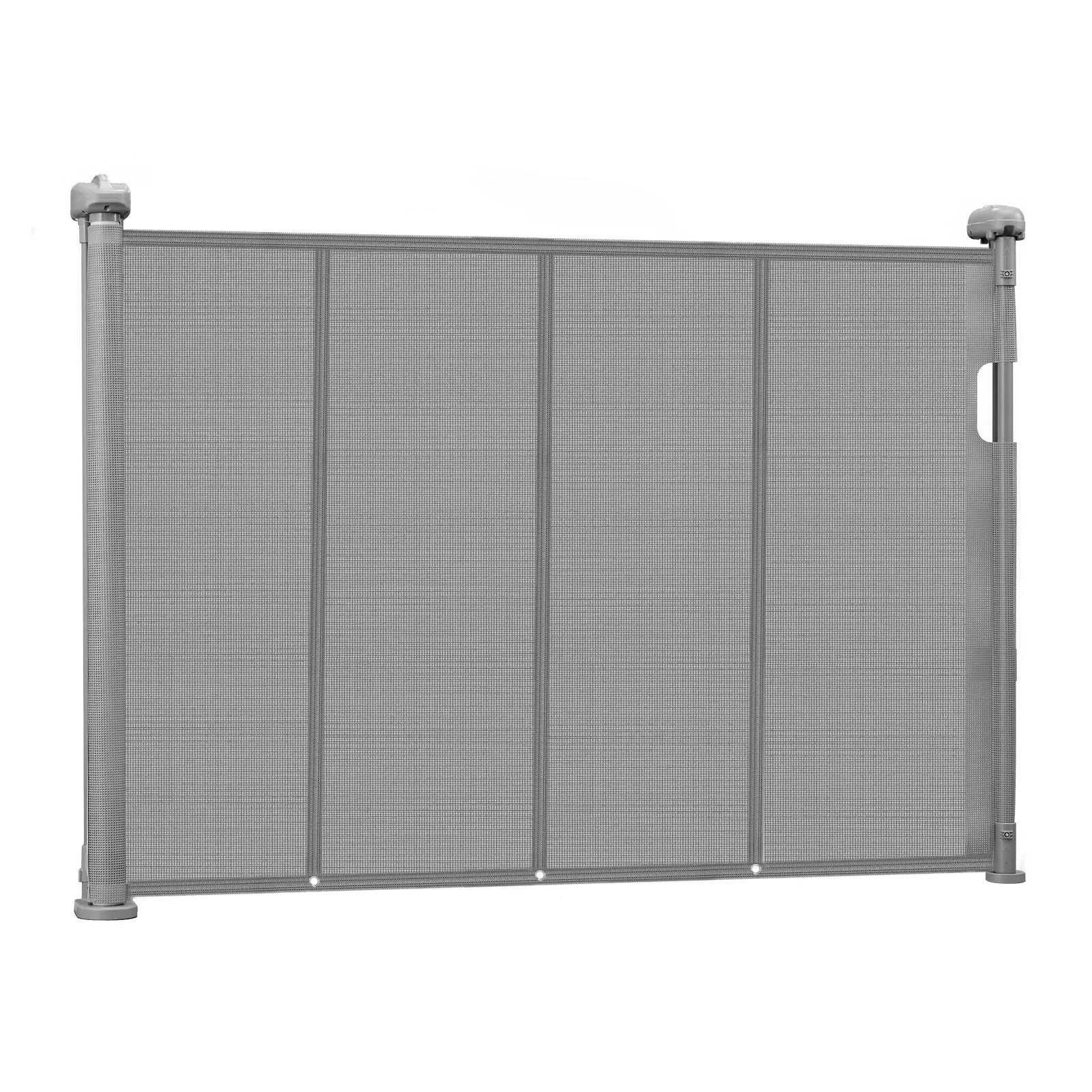 Retractable Baby Gate, 870 mm Tall, Extends up to 1400 mm Wide, Mesh Material, Doorways, Hallways, Playrooms, Gray