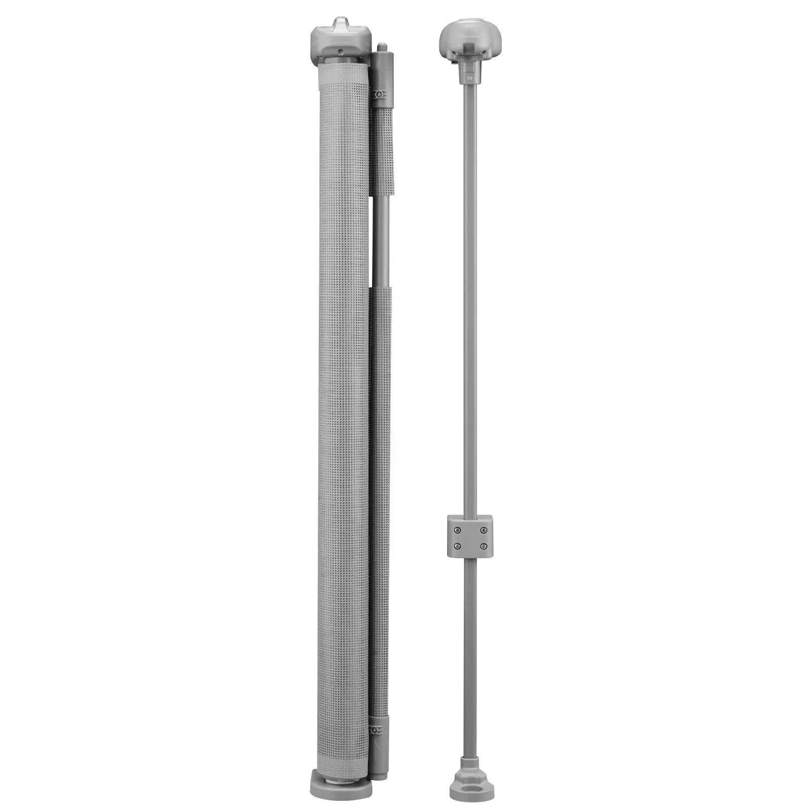 Retractable Baby Gate, 870 mm Tall, Extends up to 1400 mm Wide, Mesh Material, Doorways, Hallways, Playrooms, Gray